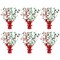 6 Pack Christmas Centerpieces, Balloon Weight for Indoor Dining Room Tables, Xmas Holiday Decorations, Red, 13.5 x 2.3 x 1.7 in.